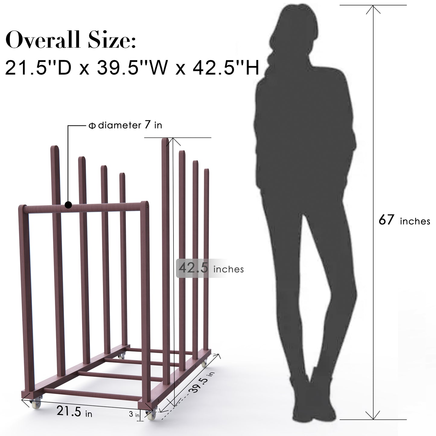 Large Art Storage Rack for 27'' - 57'' Canvas