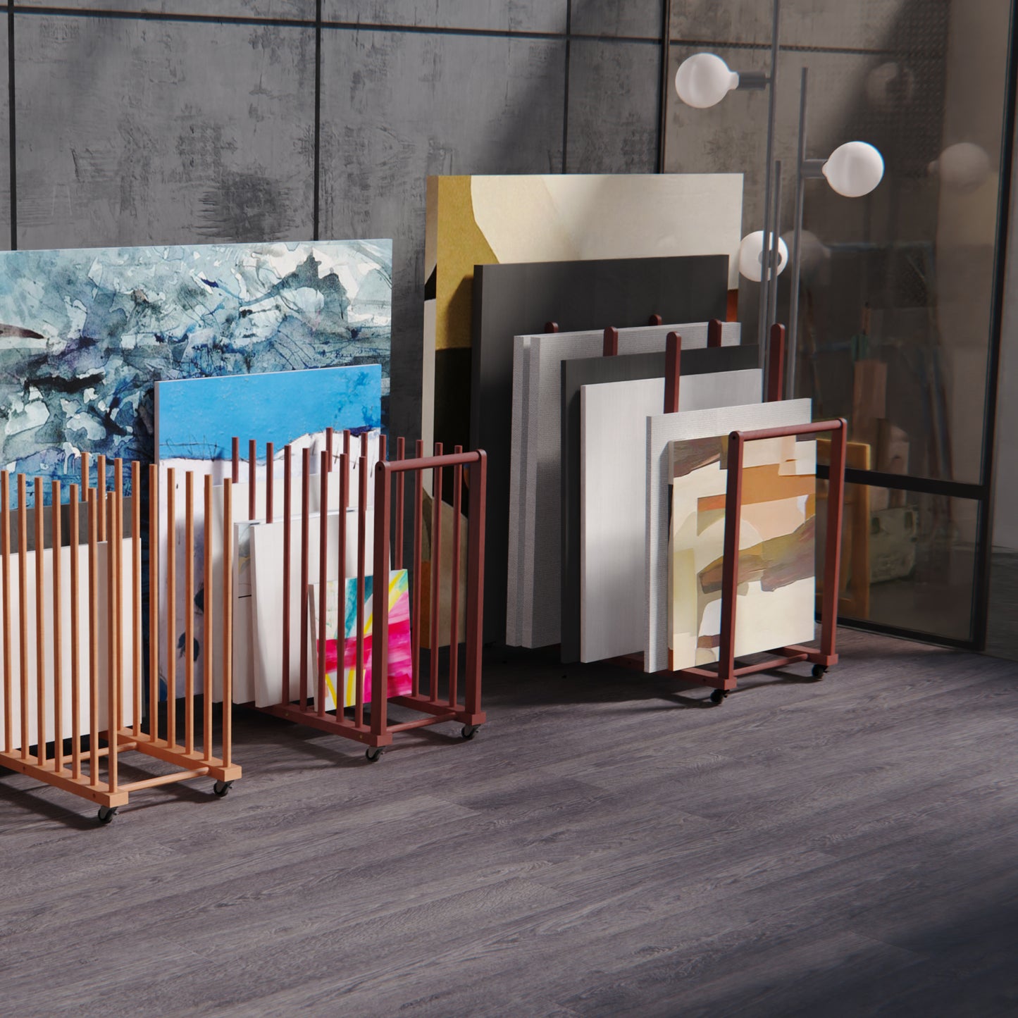 Large Art Storage Rack for 27'' - 57'' Canvas