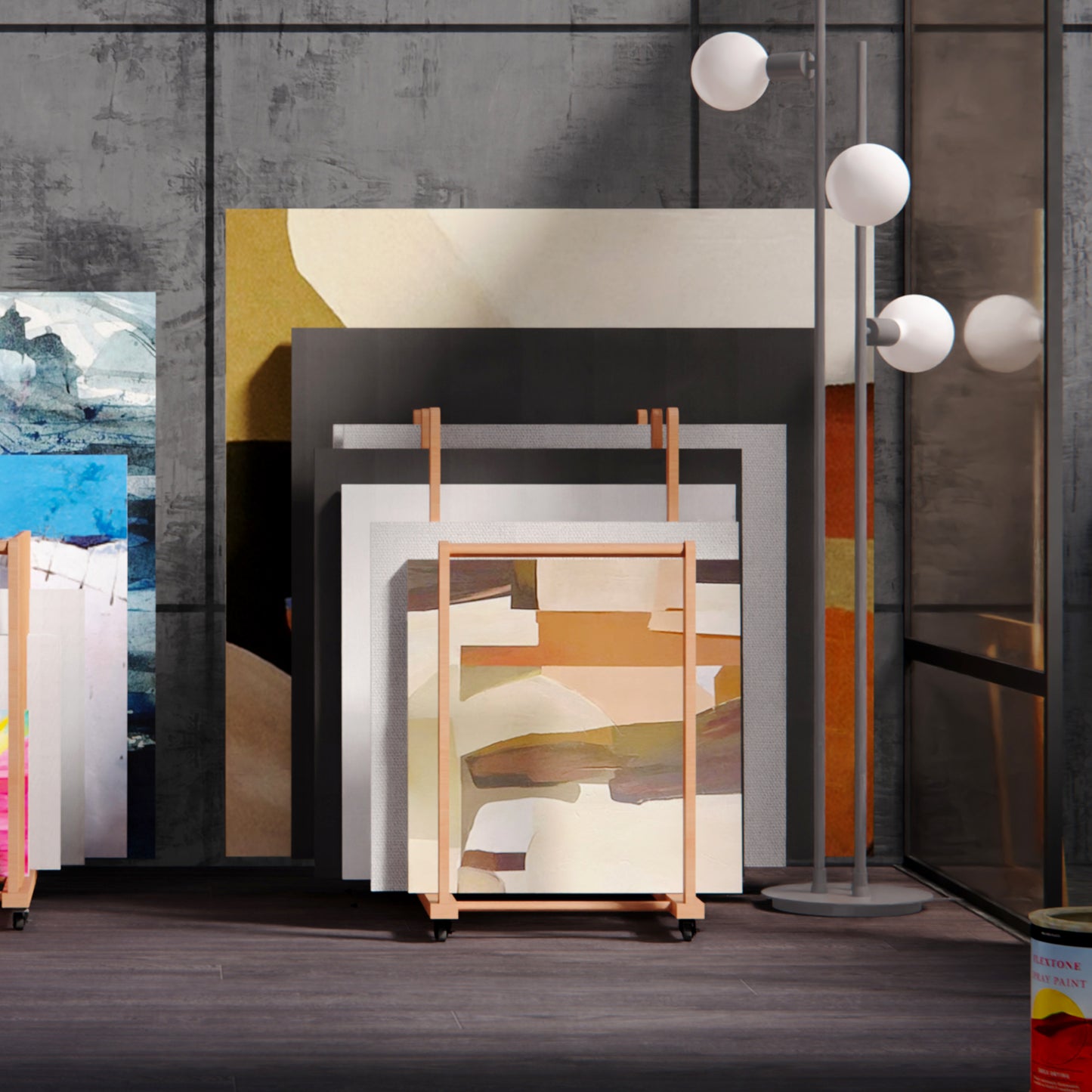 Large Art Storage Rack for 27'' - 57'' Canvas