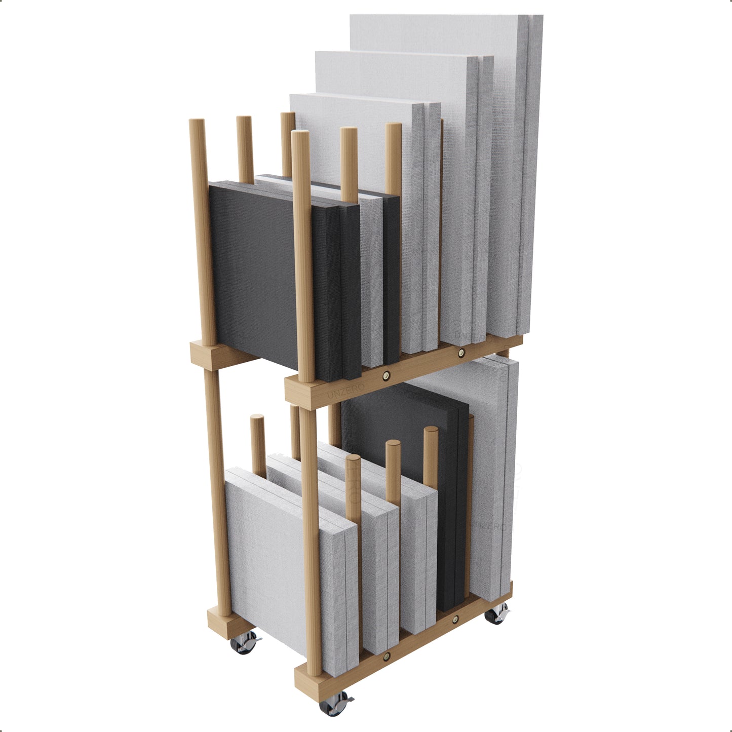 UNZERO 2-tier Art Canvas Storage rack for 10'' - 16''Canvas