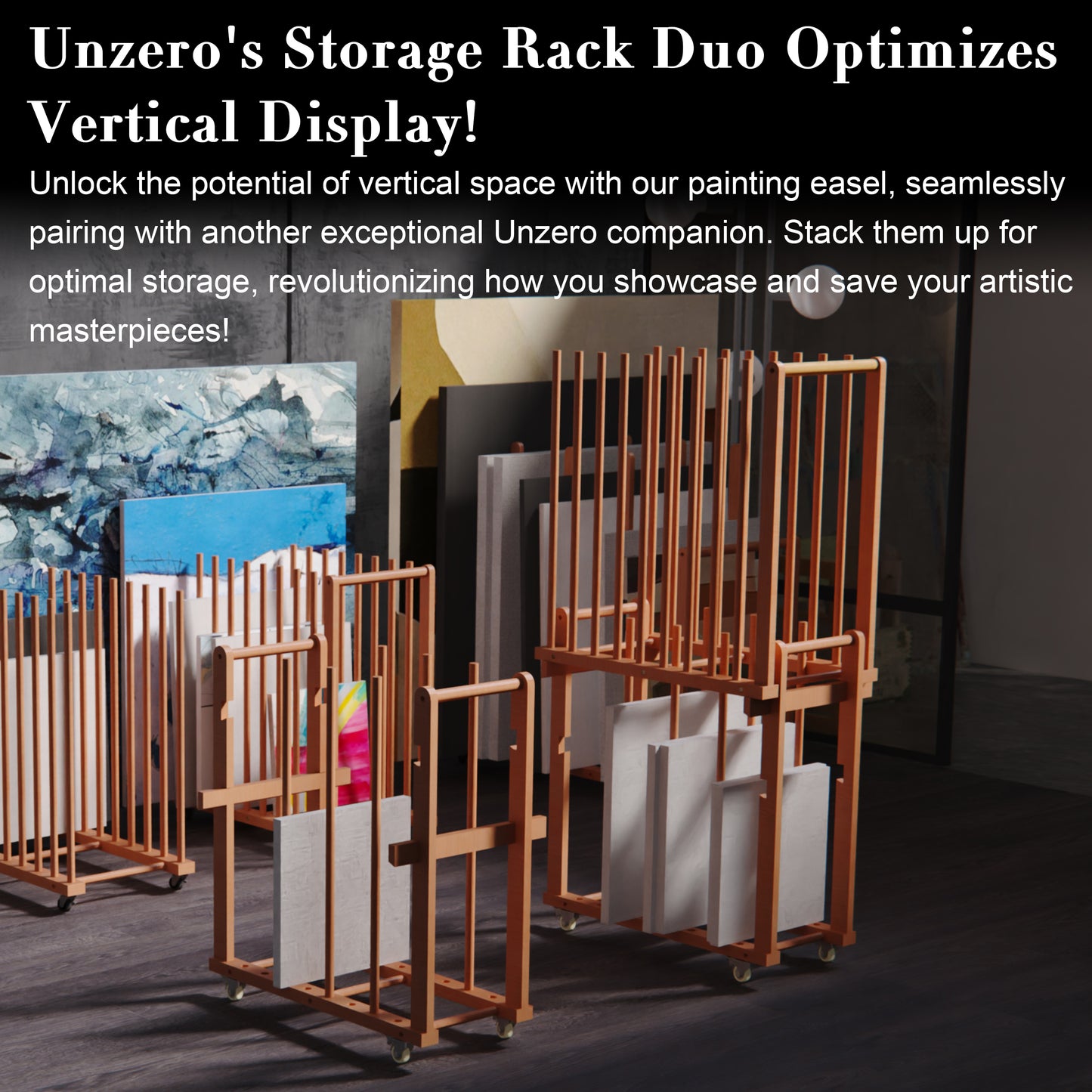 Art Storage Rack for 15'' - 40'' Canvas
