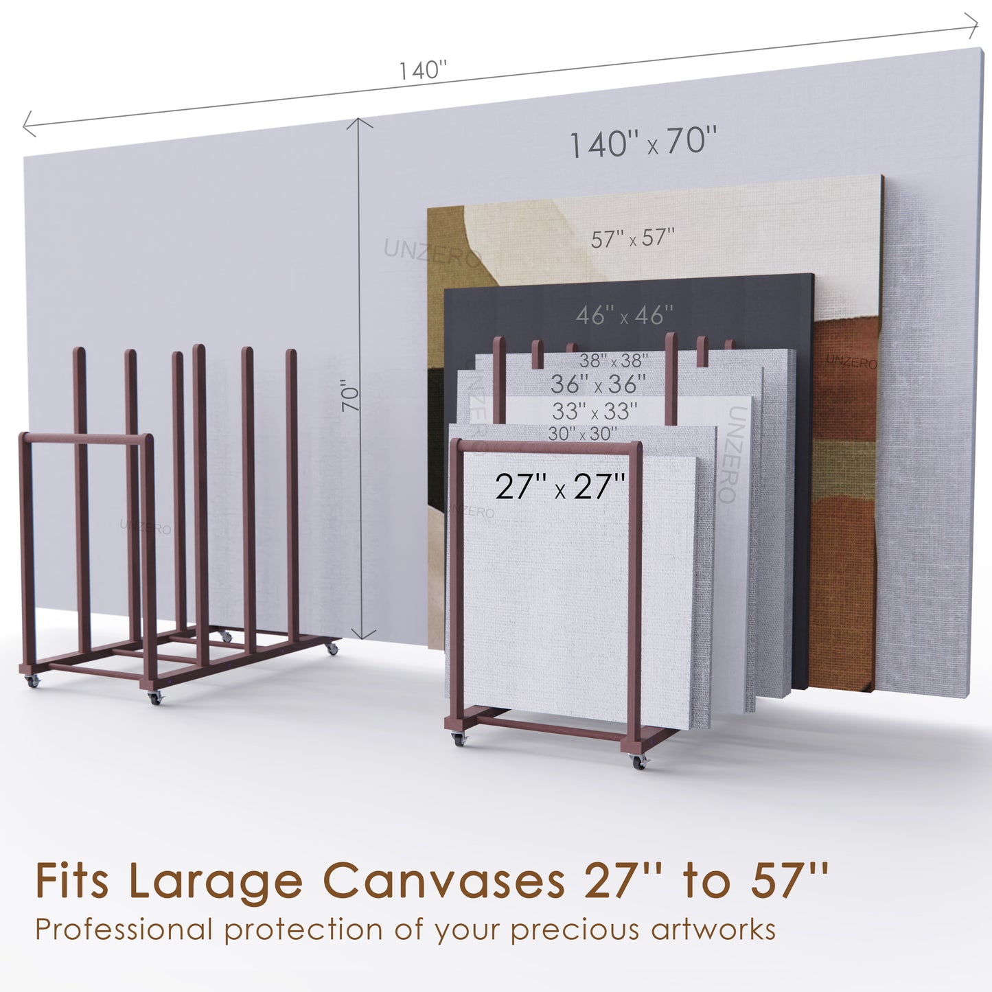 Large Art Storage Rack for 27'' - 57'' Canvas