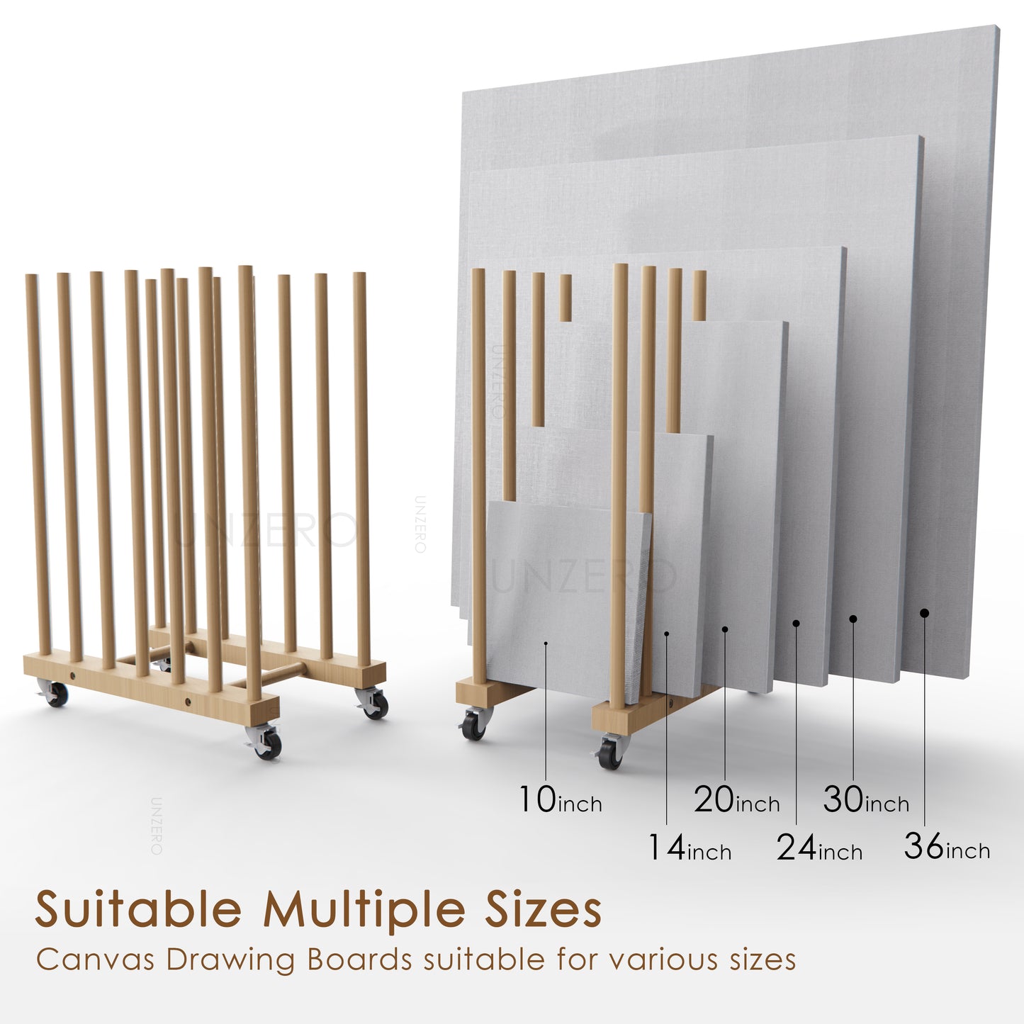 Art Storage Rack for 10'' - 30''Canvas