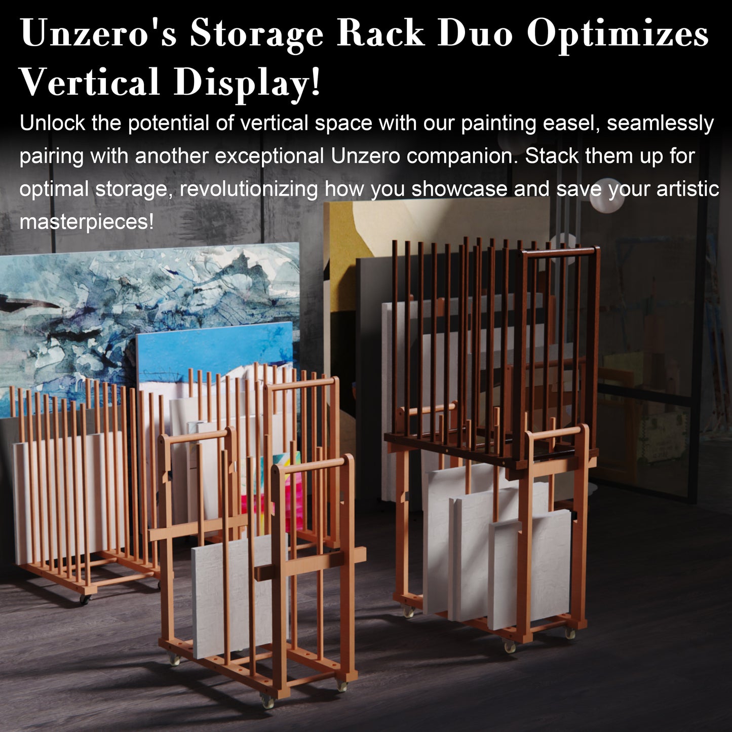 Art Storage Rack for 15'' - 40'' Canvas