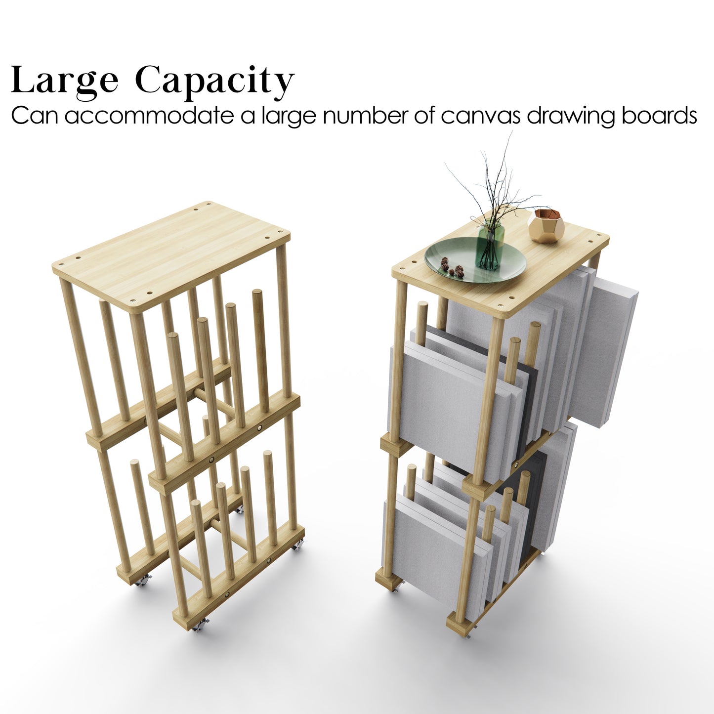 UNZERO 2-tier Art Canvas Storage rack for 10'' - 16''Canvas