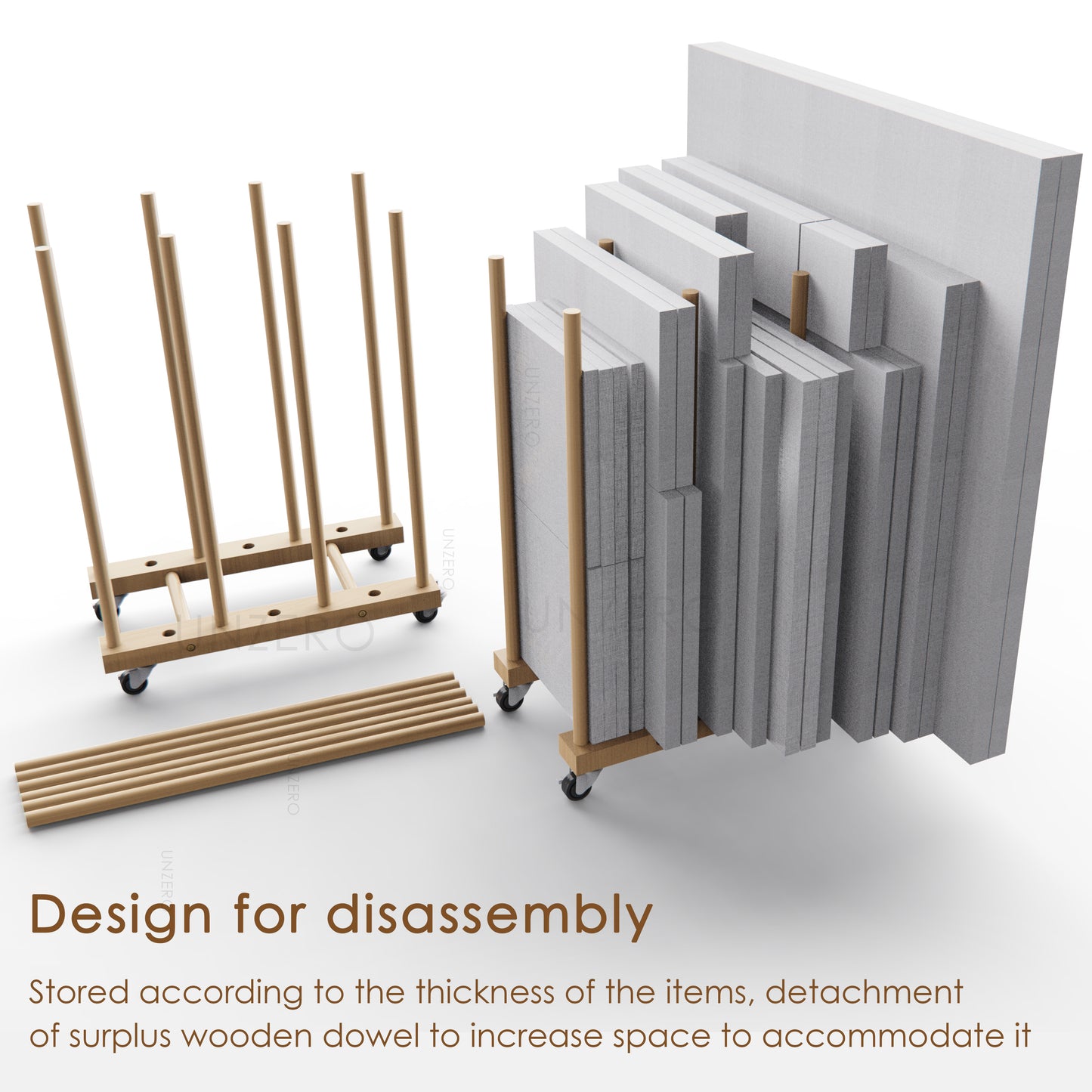 Art Storage Rack for 10'' - 30''Canvas