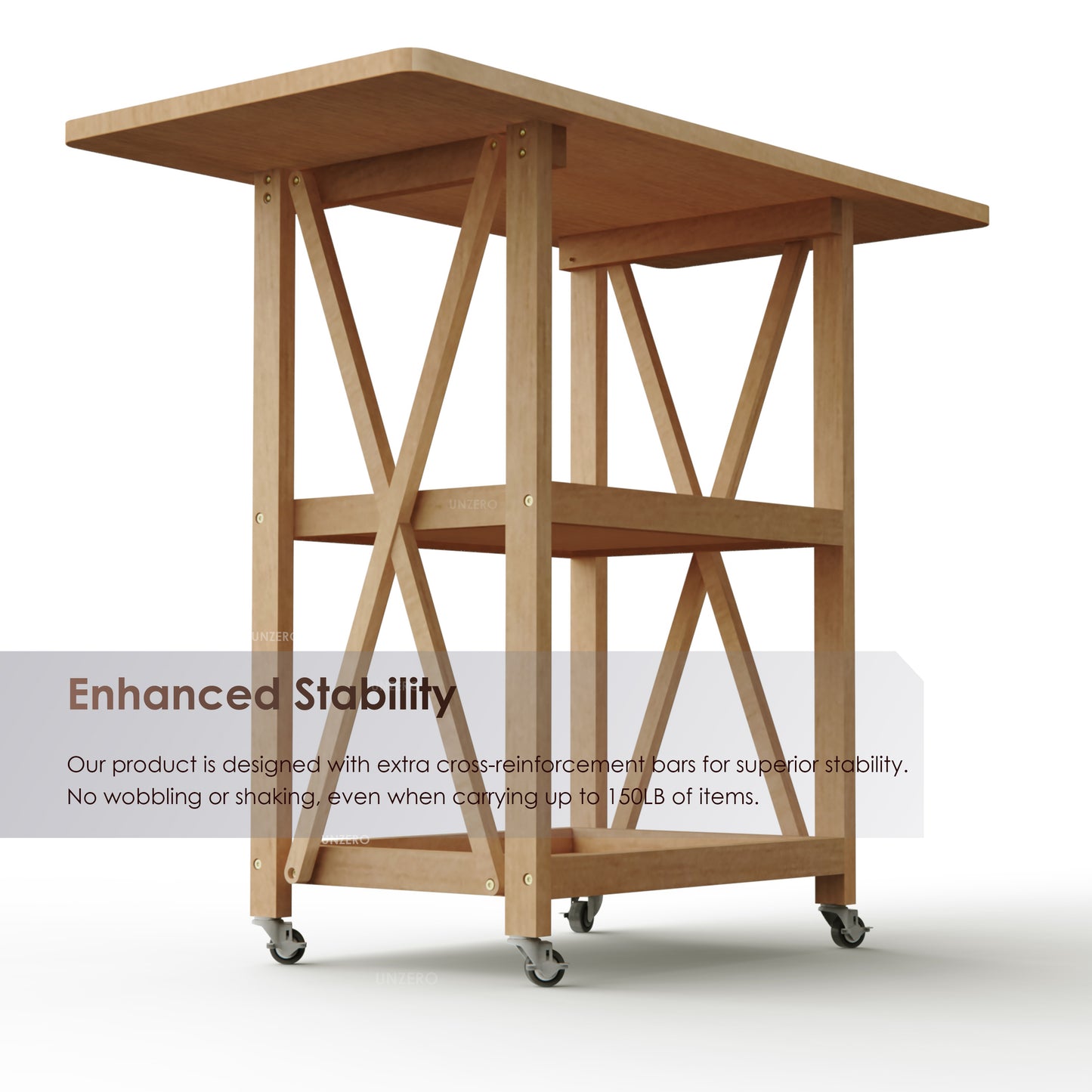 UNZERO Artist Taboret Rolling Cart on Wheels for Art Studio Gallery