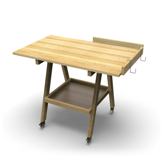 UNZERO Rolling Artist Taboret and Workbench - Art Supplies Craft Organizer Cart for Studio and Gallery
